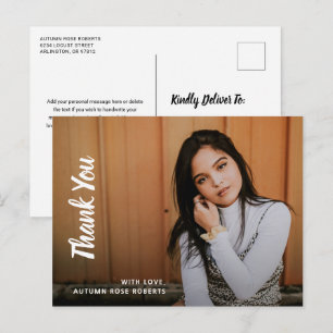 Carte Postale Merci simple photo moderne de graduation