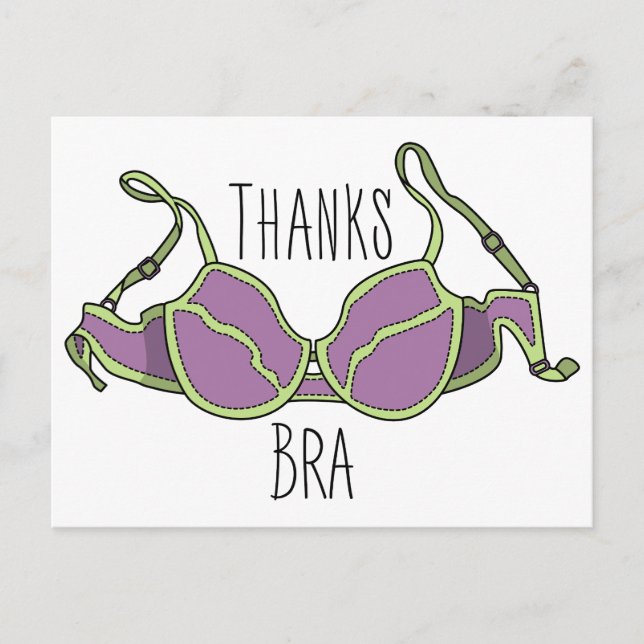 Carte Postale Merci Soutien-Gorge (Devant)