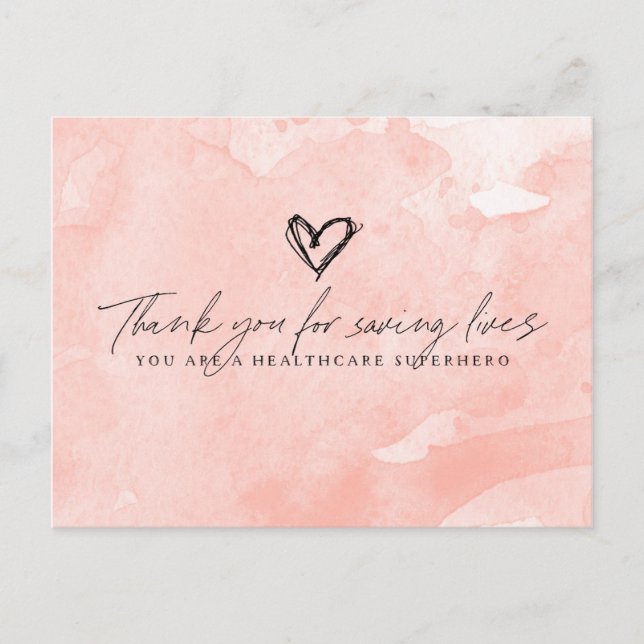 Carte Postale Merci Super Héros de la Santé (Devant)