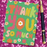 Carte Postale MERCI Super marguerites Colorful Bulles Lettres<br><div class="desc">Carte faite à la main pour vous ! Customisez avec votre propre texte ou modifiez les couleurs. Consultez ma boutique pour plus de couleurs et de dessins ou faites-moi savoir si vous voulez quelque chose de personnalisé!</div>