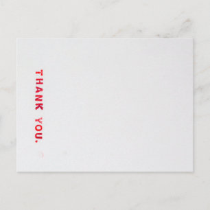 Carte Postale Merci tamponné rouge