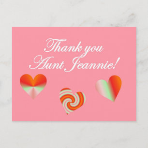 Carte Postale Merci Tante Jeannie
