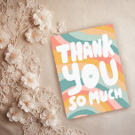 Carte Postale MERCI TELLEMENT Pastel Rainbow Stripes PERSONNALIS<br><div class="desc">Carte faite à la main pour vous ! Customisez avec votre propre texte ou modifiez les couleurs. Consultez ma boutique pour plus de couleurs et de dessins ou faites-moi savoir si vous voulez quelque chose de personnalisé!</div>