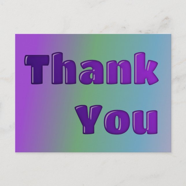 Carte postale Merci tendance (Devant)
