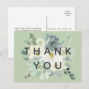 Carte Postale Merci verdoyant Succulent