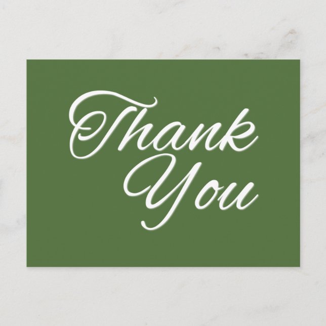 Carte Postale Merci vert et blanc Classique tendance (Devant)