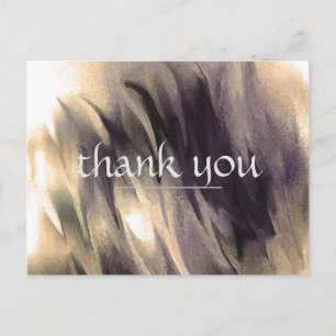 Carte Postale Merci vintage toile de peinture aquarelle Feu