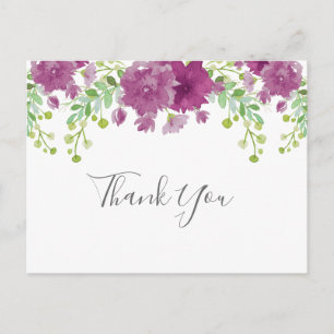 Carte Postale Merci violet