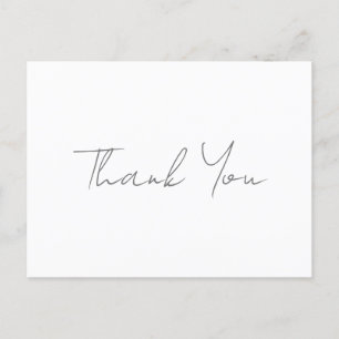 Carte Postale Merci Vous Main Courante Classique Chic Blanc