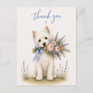 Carte Postale Merci West Highland White Terrier