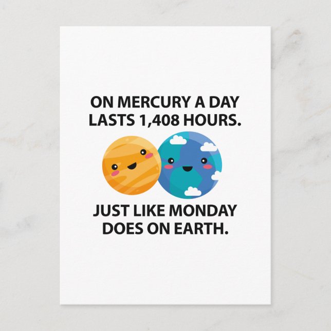 Carte Postale Mercure Lundi (Devant)