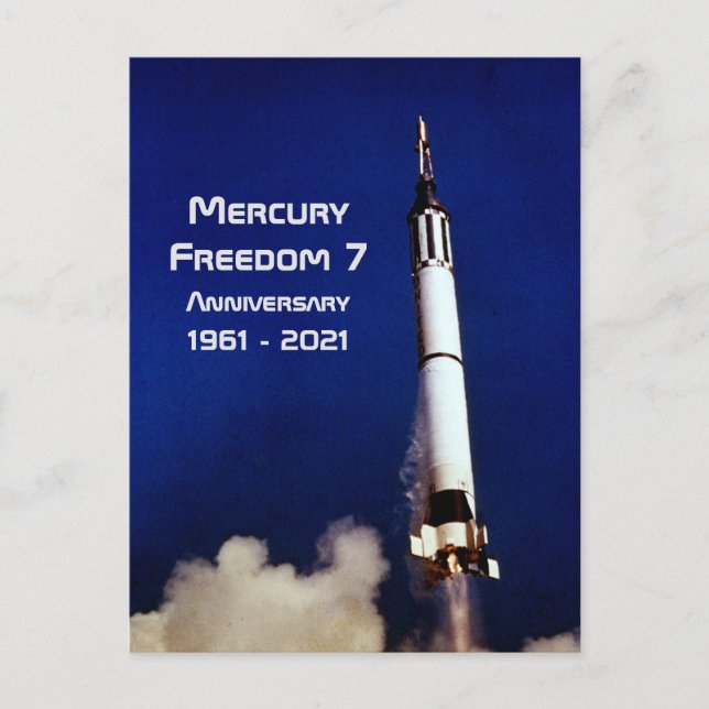 Carte Postale Mercury Freedom 7 - 60e anniversaire (Devant)