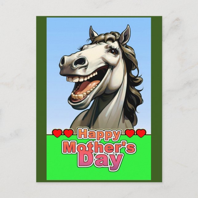 Carte Postale mère cheval de jour (Devant)