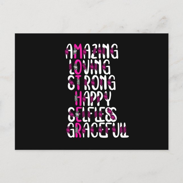 Carte Postale Mère cite : Extraordinaire Mère | Fête des mères (Devant)