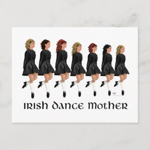 Carte Postale Mère de danse step Irlandaise - Ligne de danseurs
