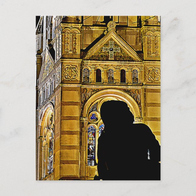 Carte Postale Mère de Jeanne d'Arc prie près de la Basilique du  (Devant)