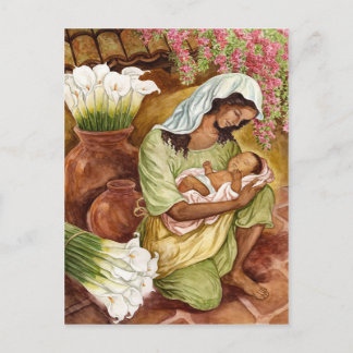 CARTE POSTALE MÈRE & ENFANT AVEC LITS CALA - MULTI