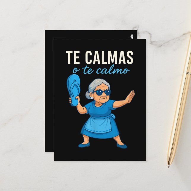 Carte Postale Mère espagnole mexicaine drôle (Devant/Arrière en situation)