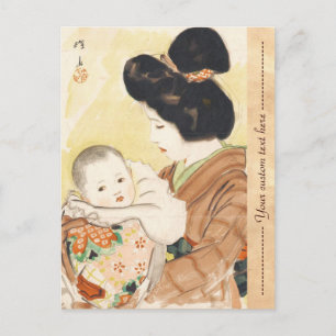 Carte Postale Mère et enfant Shinsui Ito japonais portrait art