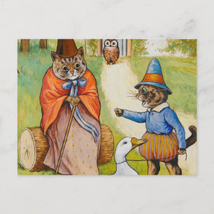 Carte Postale Mère Goose à la maison par Louis Wain