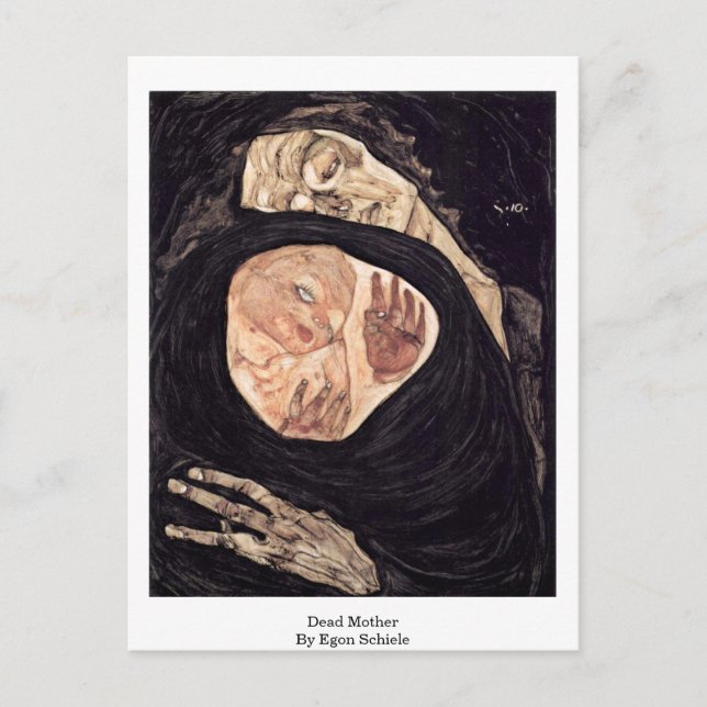 Carte Postale Mère Morte Par Egon Schiele (Devant)