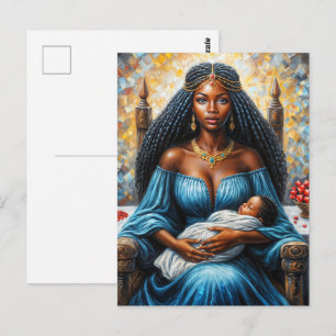 Carte Postale Mère noire avec bébé Erzulie Art