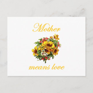 Carte Postale Mère Signifie Amour