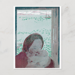 Carte Postale Mère tenant bébé, Maurice Denis