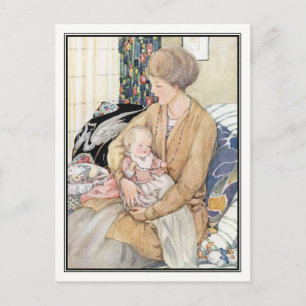 Carte Postale Mère vintage et bébé par Anne Anderson