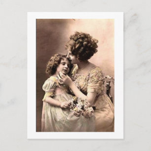 Carte Postale Mère vintage et enfant