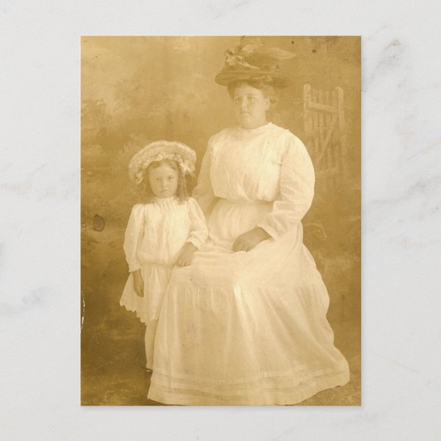 Carte Postale Mère vintage Et Enfant (Devant)