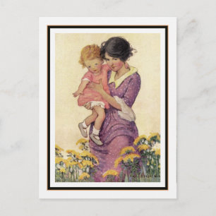 Carte Postale Mère vintage et enfant par Jessie Willcox Smith