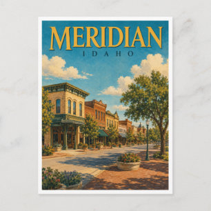 Carte Postale Meridian Idaho Historic Downtown GeoSaga