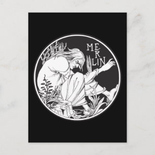 Carte Postale Merlin Aubrey Beardsley