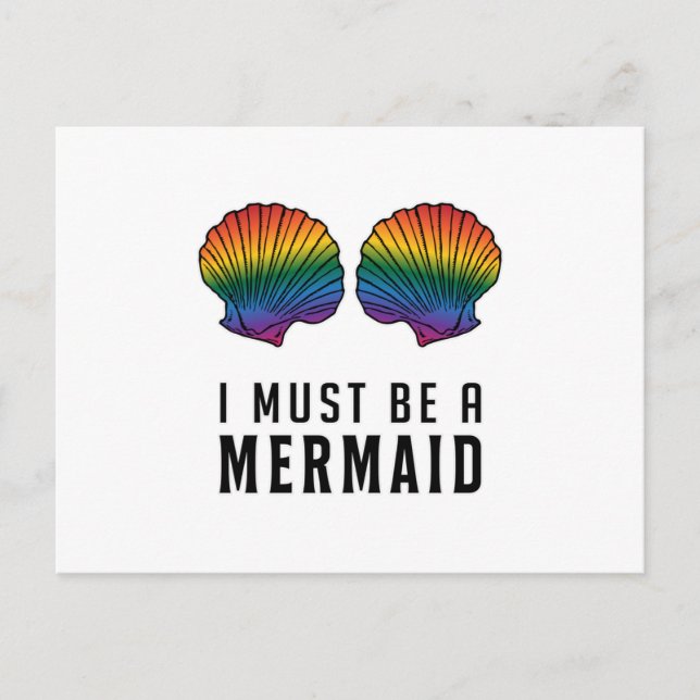 Carte Postale Mermaid Beach Bikini Carnival Bra Shell BH Cadeau (Devant)