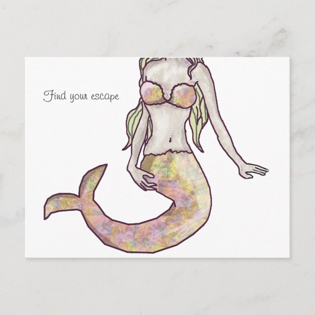Carte Postale mermaid escape postcard (Devant)