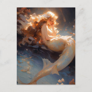 Carte Postale Mermaid Imaginaire Art