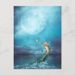 Carte Postale Mermaid Moon