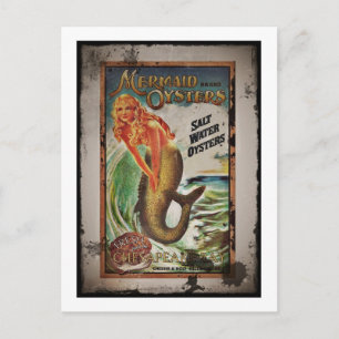 Carte Postale Mermaid Oyster Girl