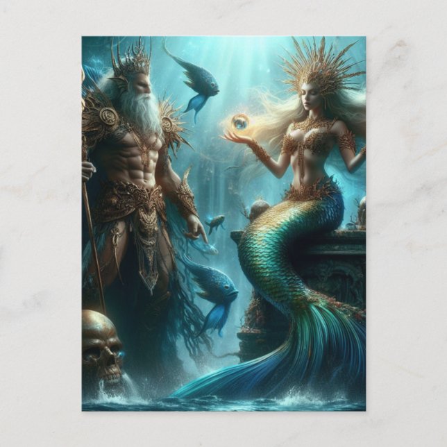 Carte Postale Mermaid Poseidon (Devant)