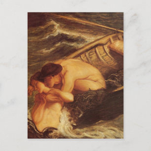 Carte Postale Mermaid & Sailor at Sea