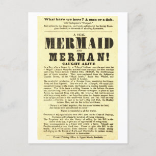 Carte Postale Mermaid Vintage Afficher l'affiche Oddity