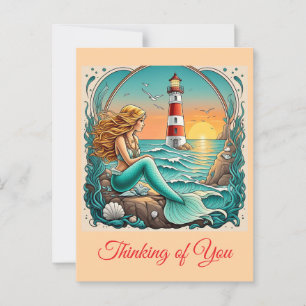 CARTE POSTALE " MERMAID'S SUNSET SERENADE "