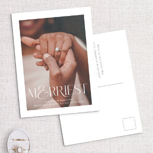 Carte postale Merriest Fiançailles Holiday