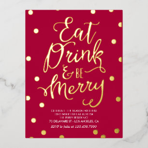 Carte postale Merriment Foil Foil
