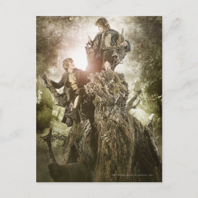 Carte Postale Merry and Peregrin on Treebeard (Devant)
