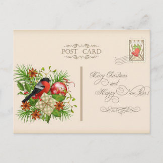 Carte Postale Merry & Bright Minimal Christmas Post Card
