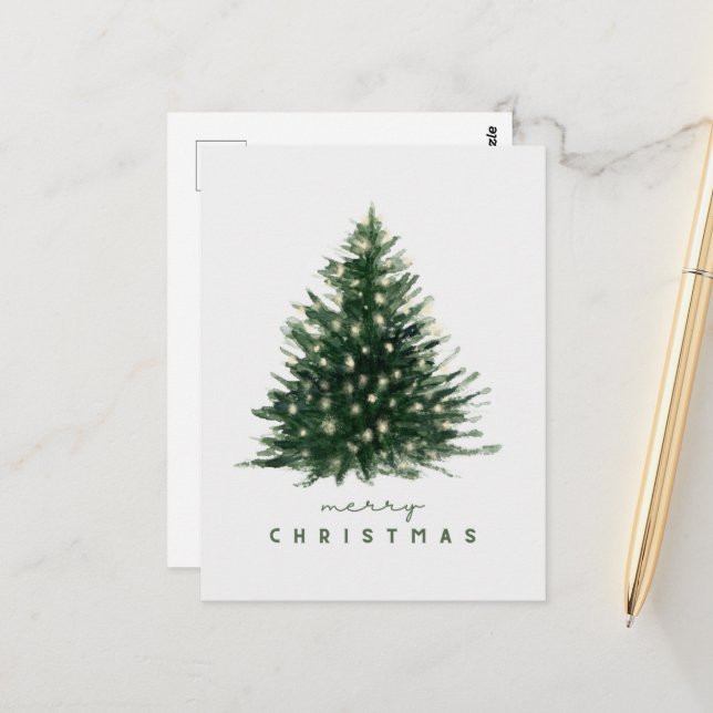 Carte Postale merry christmas (Devant/Arrière en situation)