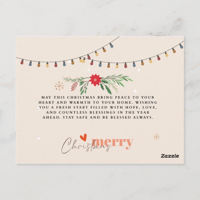 Carte Postale 🎄Merry Christmas (Dos)