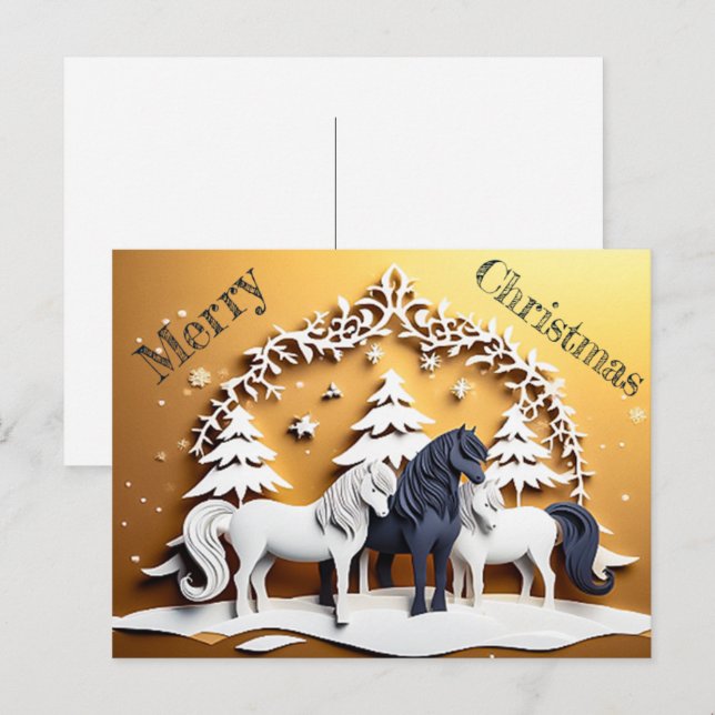 Carte Postale Merry Christmas (Devant / Derrière)